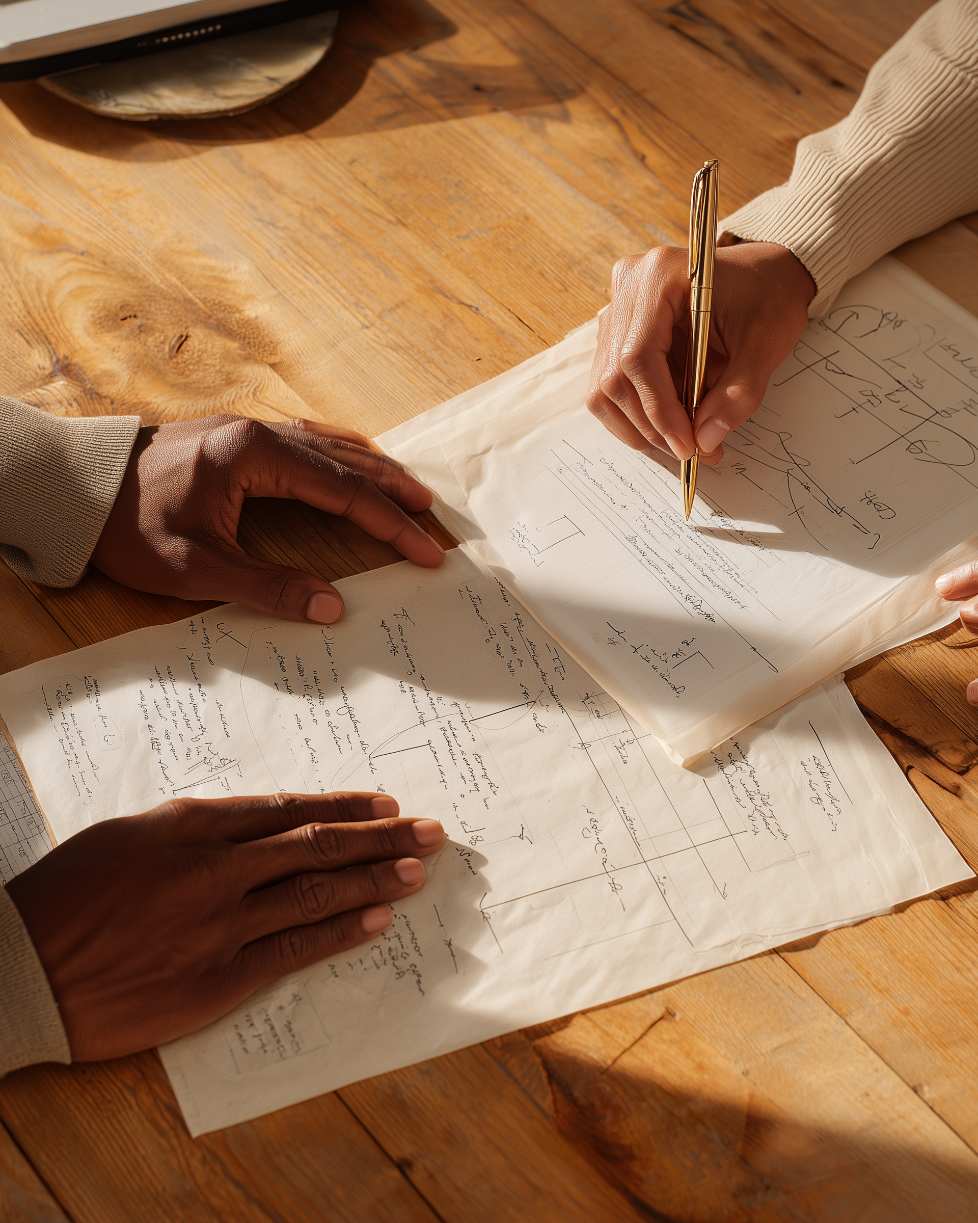 Consultants reviewing